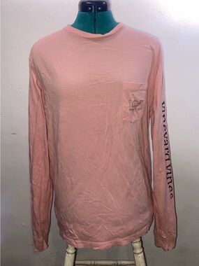 Vineyard Vines Southern Prep Vintage Men’s Long-Sleeve Pocket Tee - Light Pink